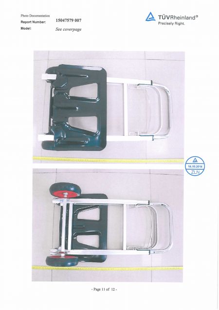 Handwagen GS-Mark Prüfbericht